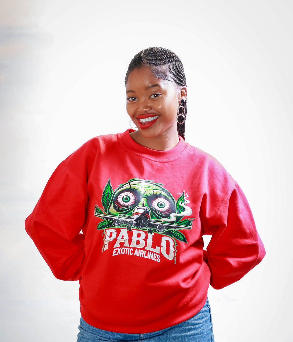 PABLO EXOTIC AIRLINES - BLOODSHOT SWEATER