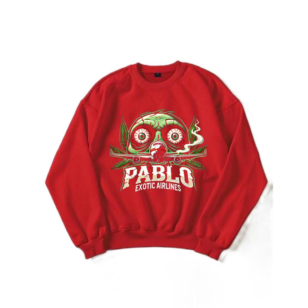 PABLO EXOTIC AIRLINES - BLOODSHOT SWEATER