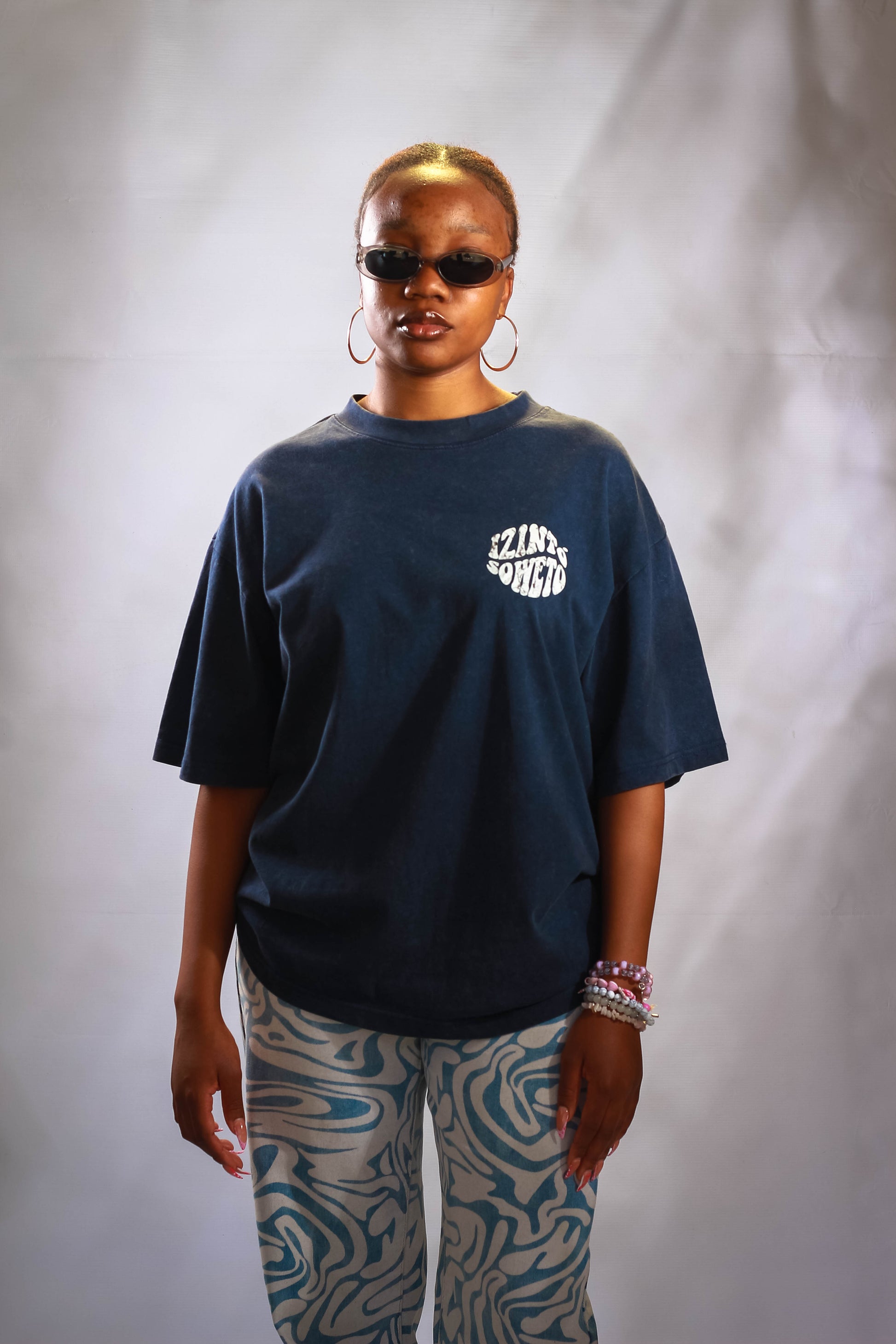 IZINTO RETRO TEE - NAVY BLUE
