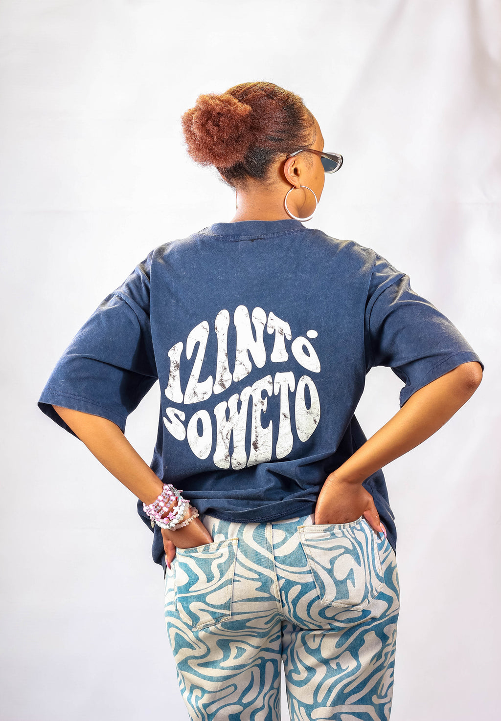 IZINTO RETRO TEE - NAVY BLUE
